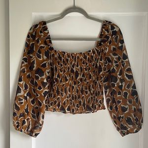 JOA animal print top